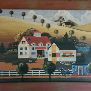 Handpainted chalkboard wall decor painted wall picture